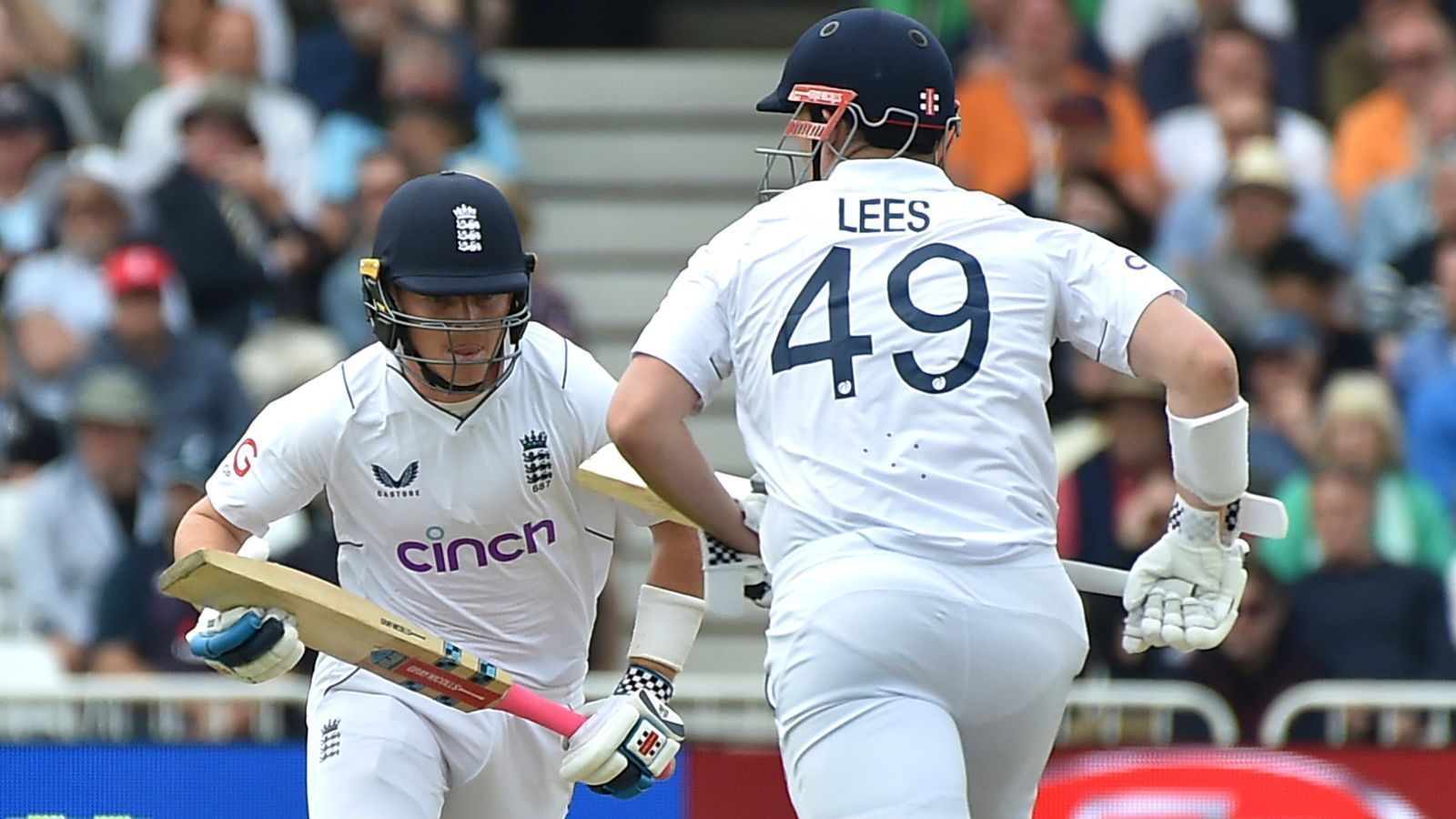 Alex Lees scored his maiden fifty for England