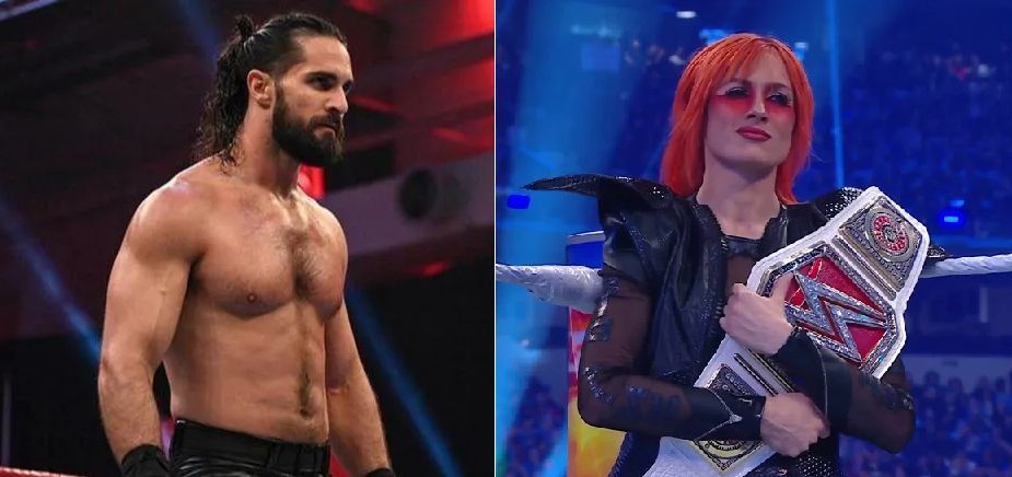 Seth Rollins (left); Becky Lynch (right)