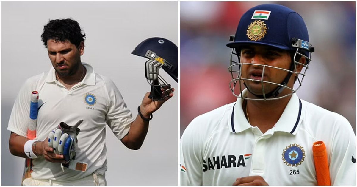 Not making waves: Limited overs stalwarts Yuvraj Singh and Suresh Raina failed to take off in Test cricket
