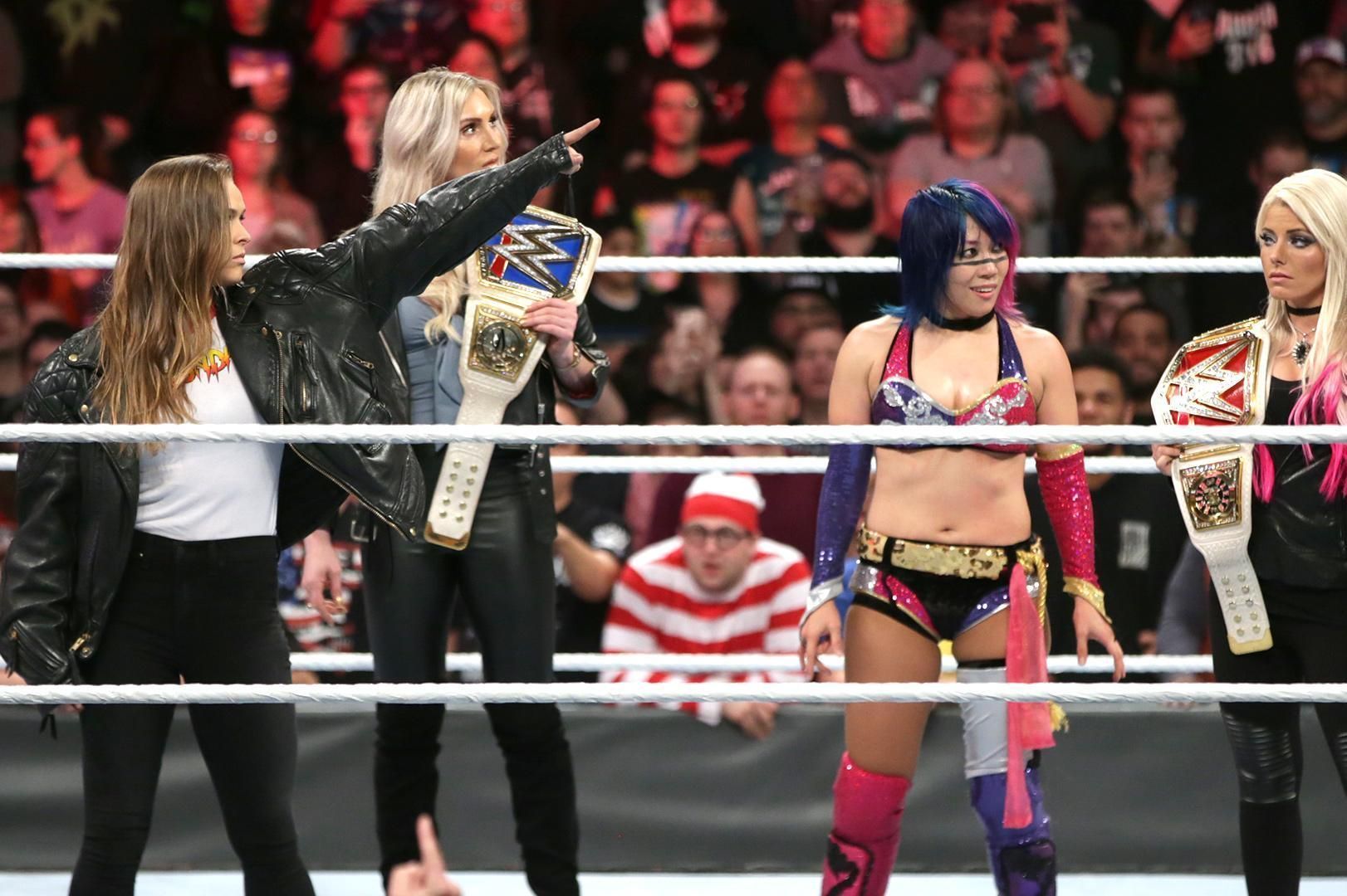 The closest Asuka and Rousey have come to a match.