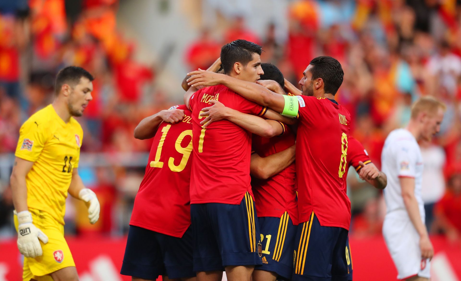 Spain are at the top of their UEFA Nations League group.