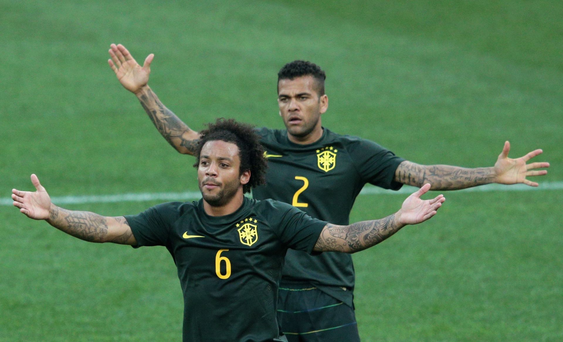 Marcelo and Dani Alves have enjoyed decorated careers