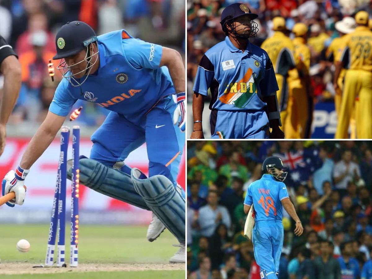 World Cup wounds: From Sachin Tendulkar&#039;s early dismissal to MSD&#039;s gut-wrenching run out, some memories are etched forever