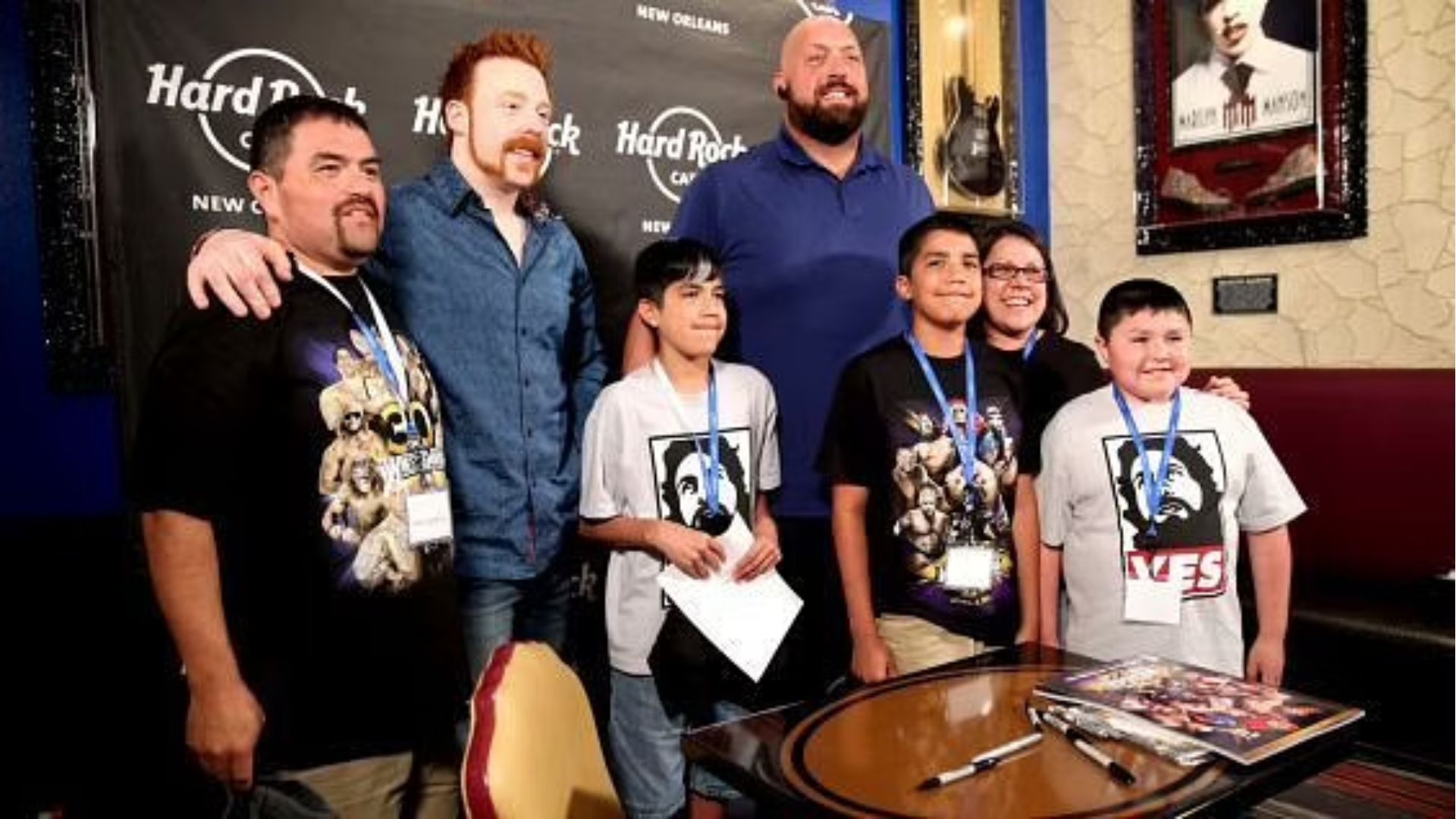 Big Show & Sheamus during an appearance