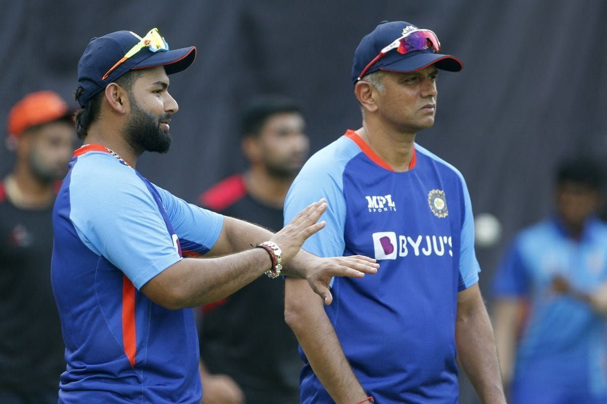 Indian captain Rishabh Pant with head-coach Rahul Dravid (Picture courtesy: Cricket country)