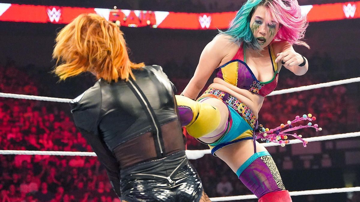 Asuka in action against Becky Lynch