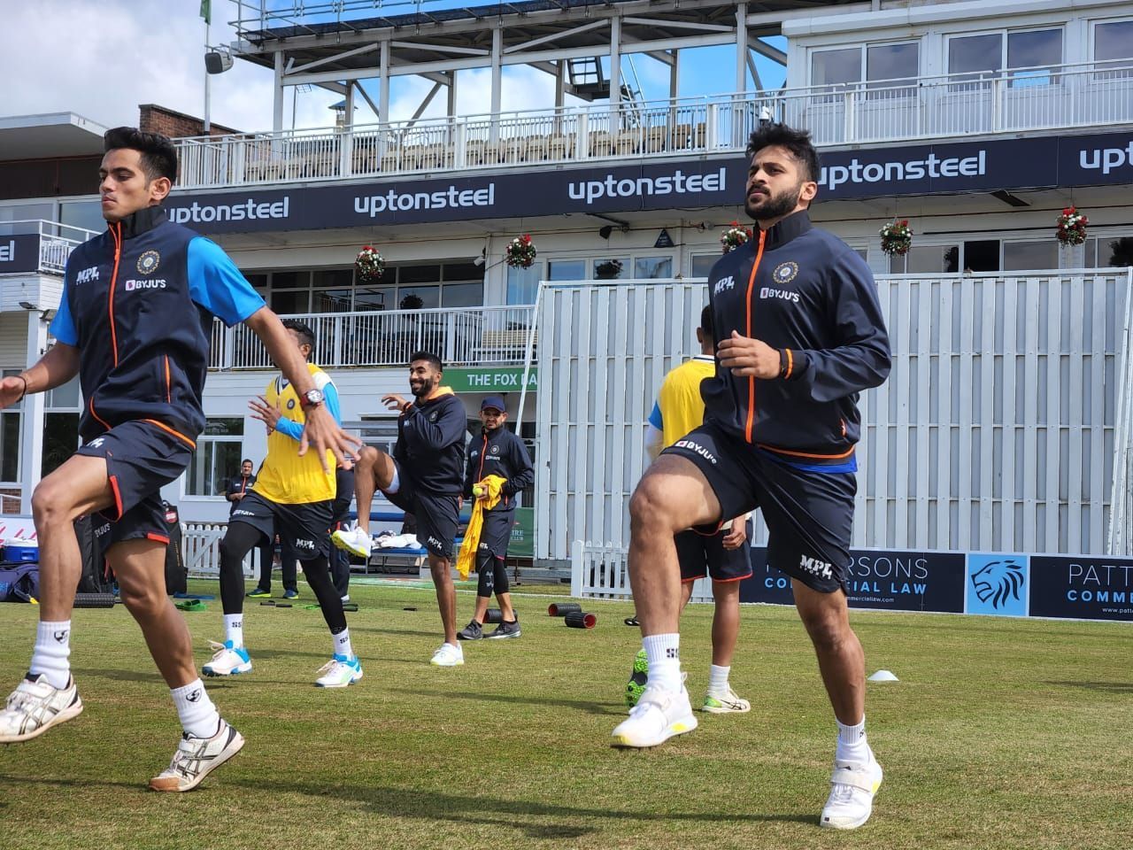 Team India had an eventful warm-up game against Leicestershire. (Source: Twitter)