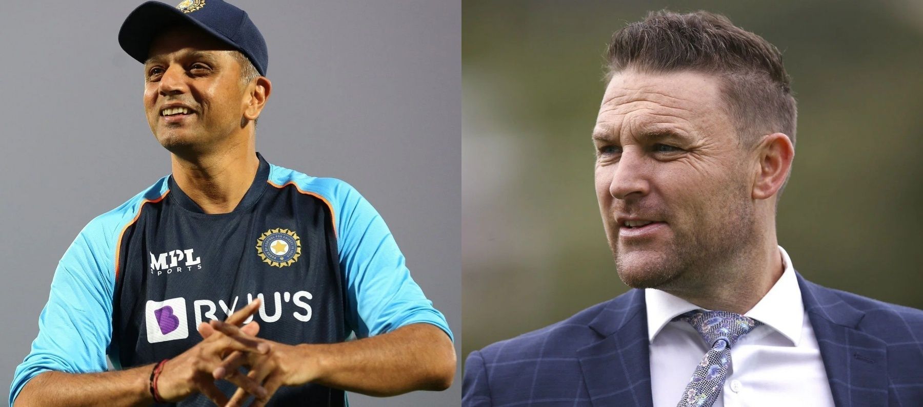 Rahul Dravid (left) and Brendon McCullum.