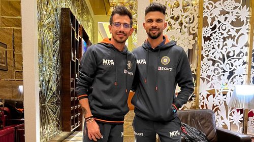 Yuzvendra Chahal (L) & Ruturaj Gaikwad (P.C.:Chahal Instagram)