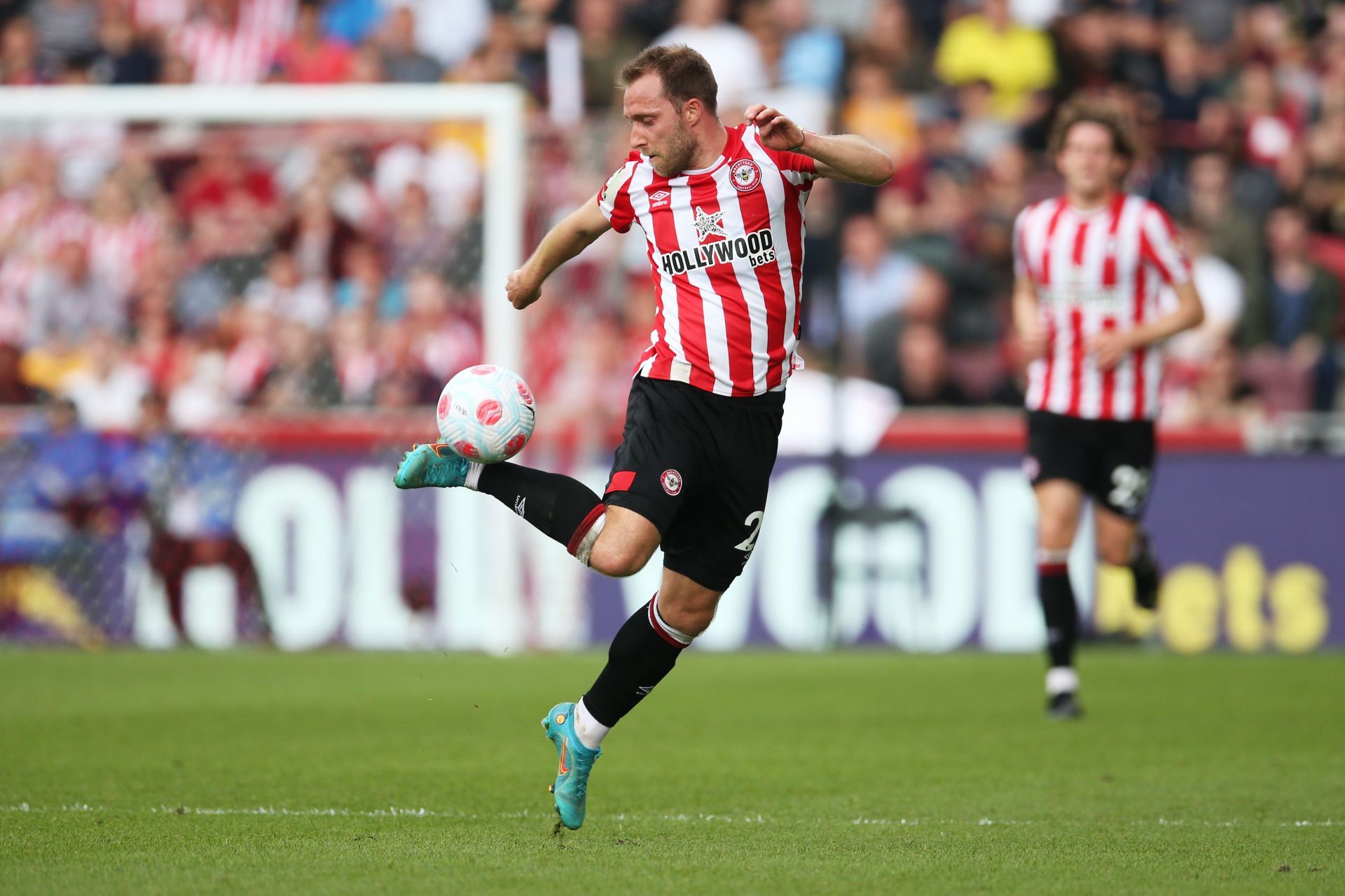 Christian Eriksen in action for Brentford