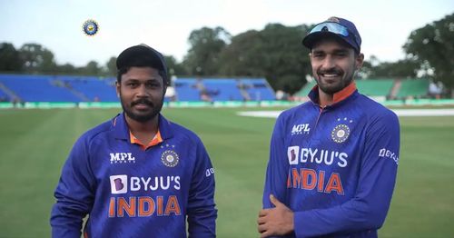 Sanju Samson (left) and Deepak Hooda. Pic: BCCI