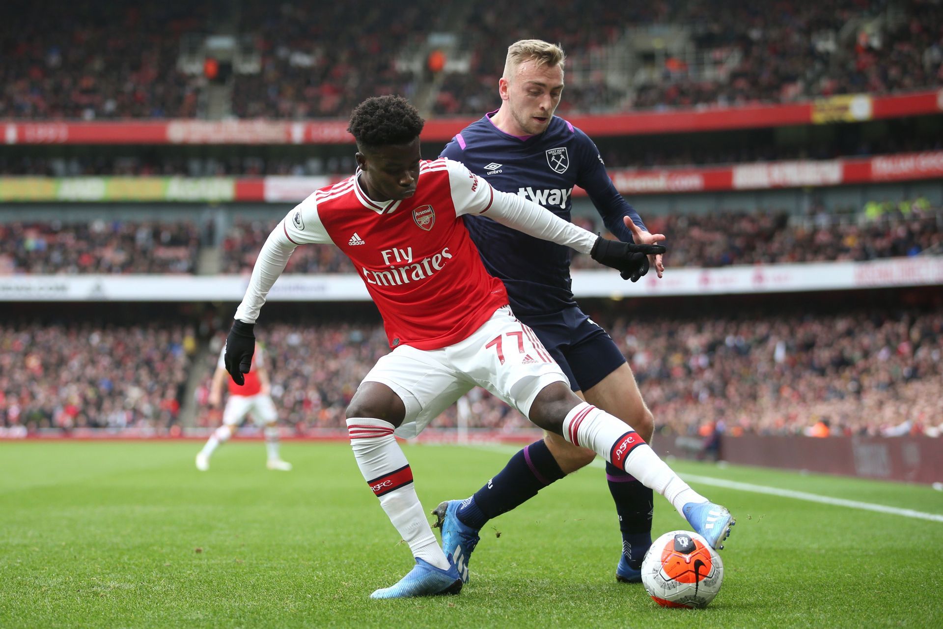 Jarrod Bowen (right) has been linked with the Gunners