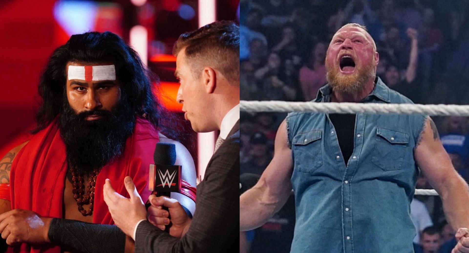 WWE Raw के एपिसोड में ब्रॉक लैसनर और वीर महान को लेकर गलती हुई 