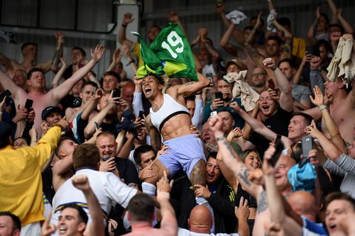 Raphinha amongst Leeds United fans