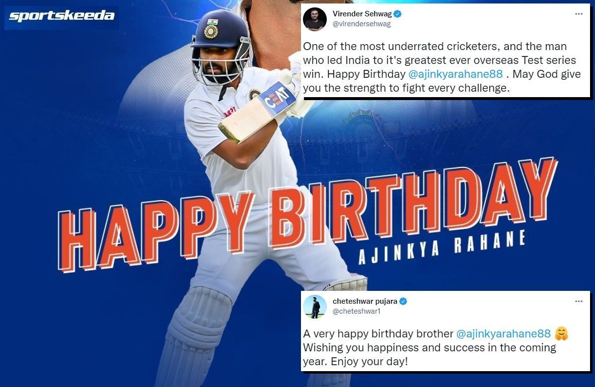 Ajinkya Rahane turns 34 today.