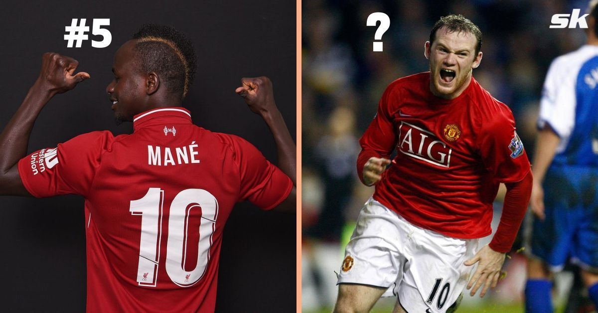 Sadio Mane (left) and Wayne Rooney (right)