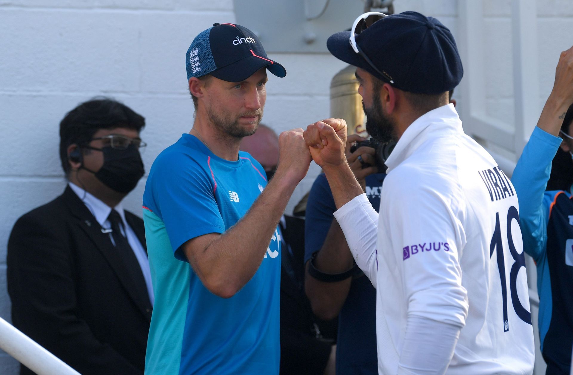 Joe Root (left) and Virat Kohli. Pic: Getty Images