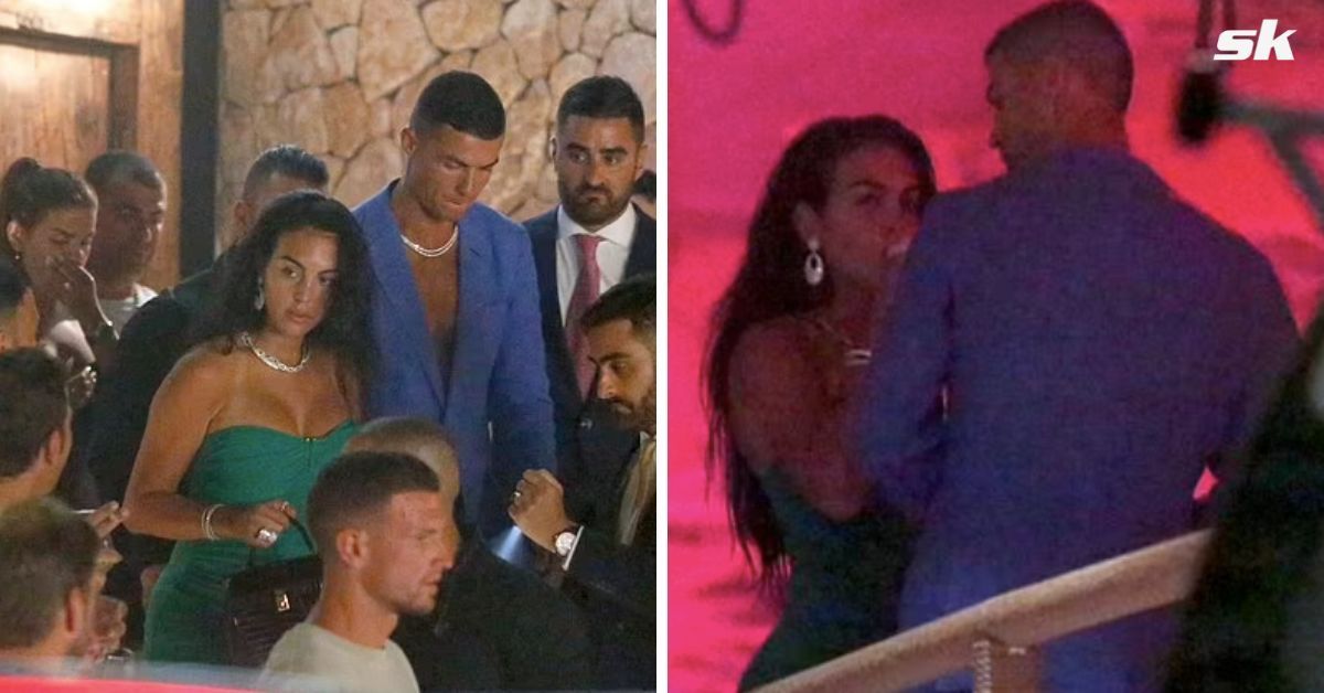 Cristiano Ronaldo left his kids home for a date night with his lady love (Pics via Daily Mirror)