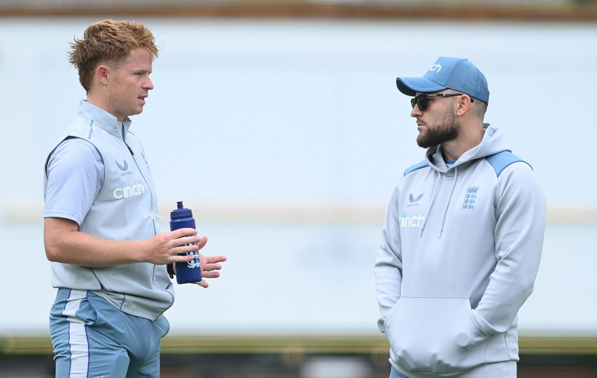 Ollie Pope (left) has a huge responsibility on his shoulders playing at No.3