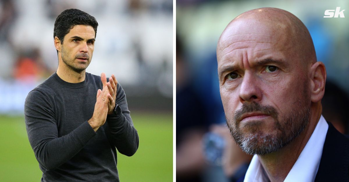 Arsenal boss Mikel Arteta and Manchester United manager Erik ten Hag