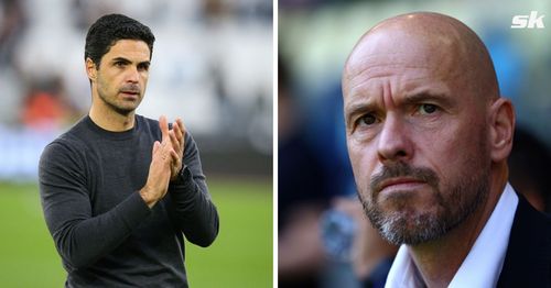 Arsenal boss Mikel Arteta and Manchester United manager Erik ten Hag