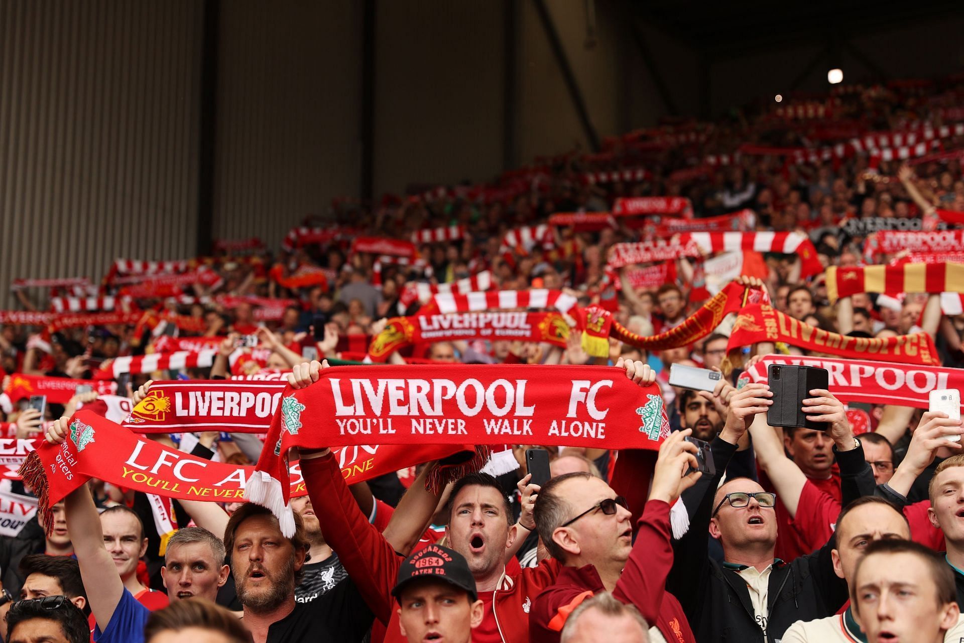 Anfield is home to the famous Kop end!