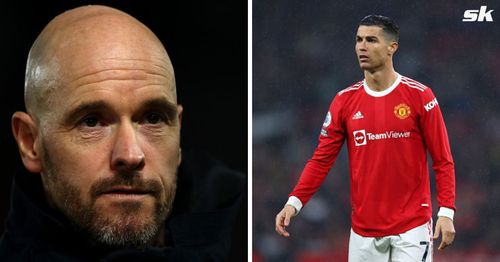 [L-to-R] Manchester United boss Erik ten Hag and Cristiano Ronaldo.