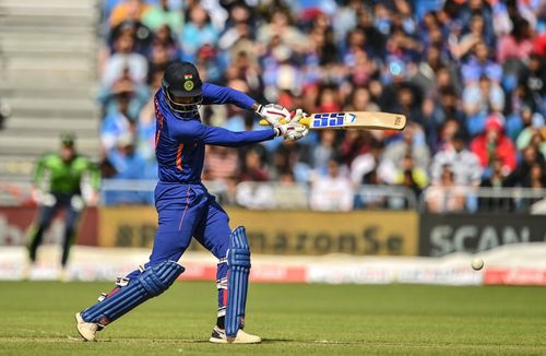 Deepak Hooda during his hundred in the 2nd T20I against Ireland. Pic: BCCI