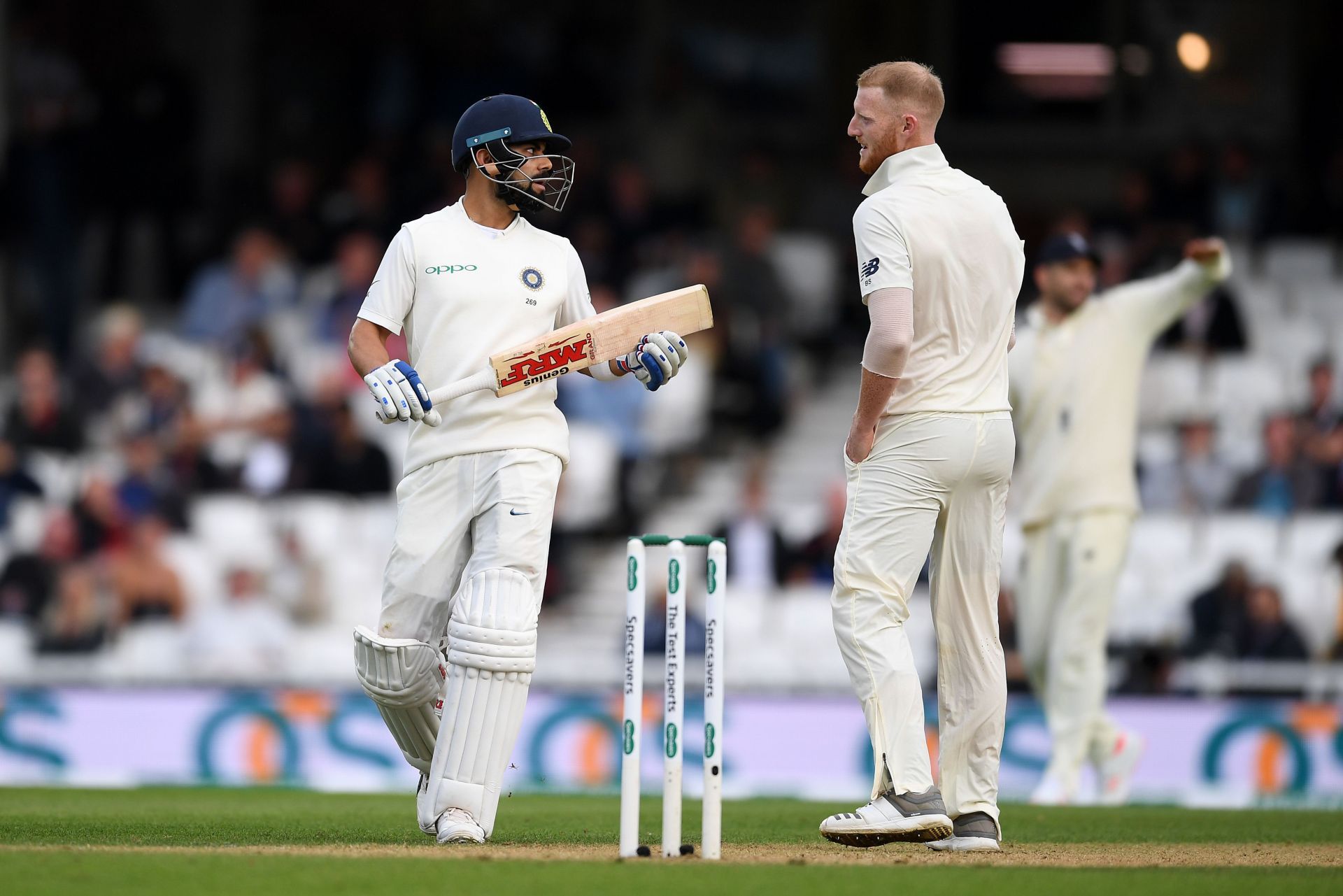 Virat Kohli (left) and Ben Stokes (right) in action.