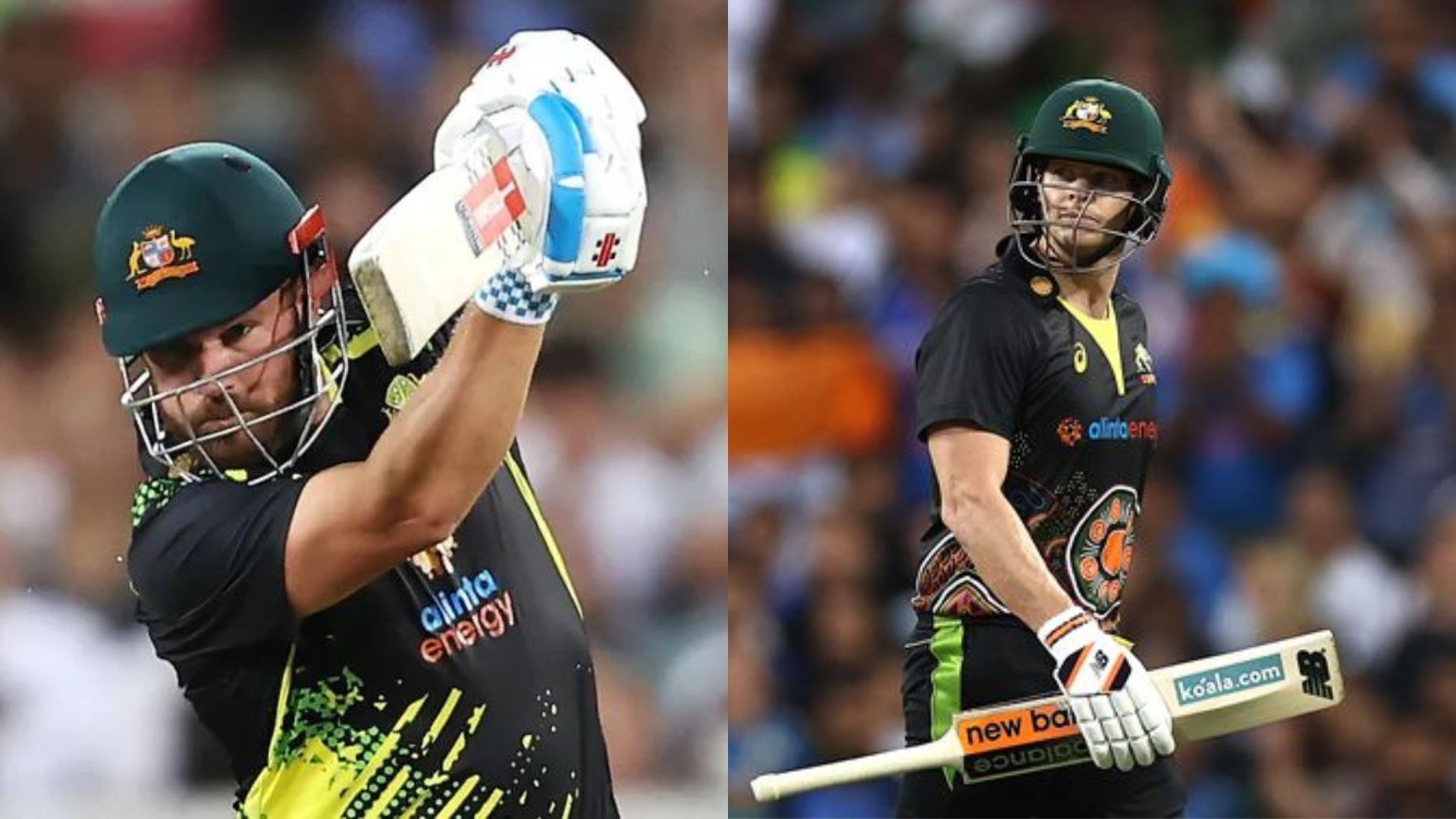 All eyes will be on hoe Aaron Finch (L) and Steve Smith perform against Sri Lanka. (P.C.:Twitter)