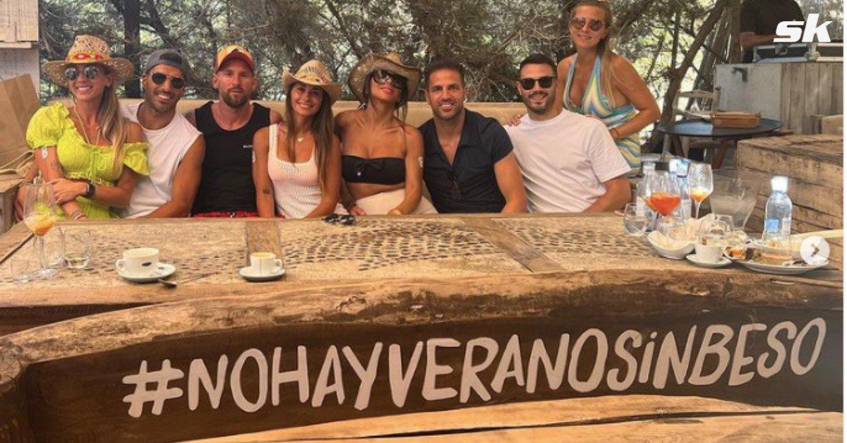 Messi and his wife are currently vacationing with Suarez and Fabregas&#039; families