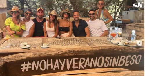 Messi and his wife are currently vacationing with Suarez and Fabregas' families