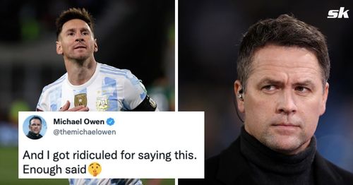 Michael Owen uses Lionel Messi's comments to justify his own claim