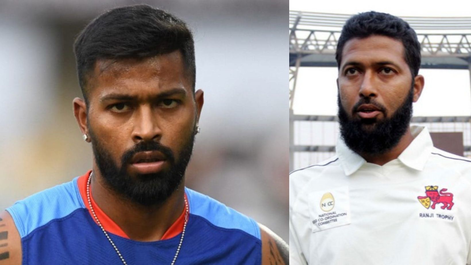 Hardik Pandya (L) and Wasim Jaffer (R).