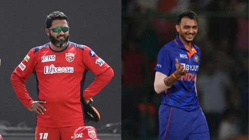 Wasim Jaffer (L) and Axar Patel. (PC: BCCI).