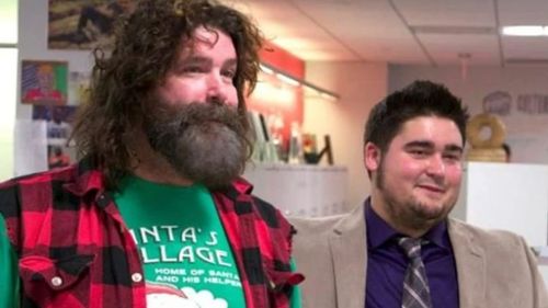 Mick Foley with his son Dewey Foley