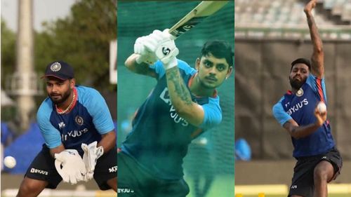 Snippets from Team India's training session video. (Credit: BCCI/ Twitter)