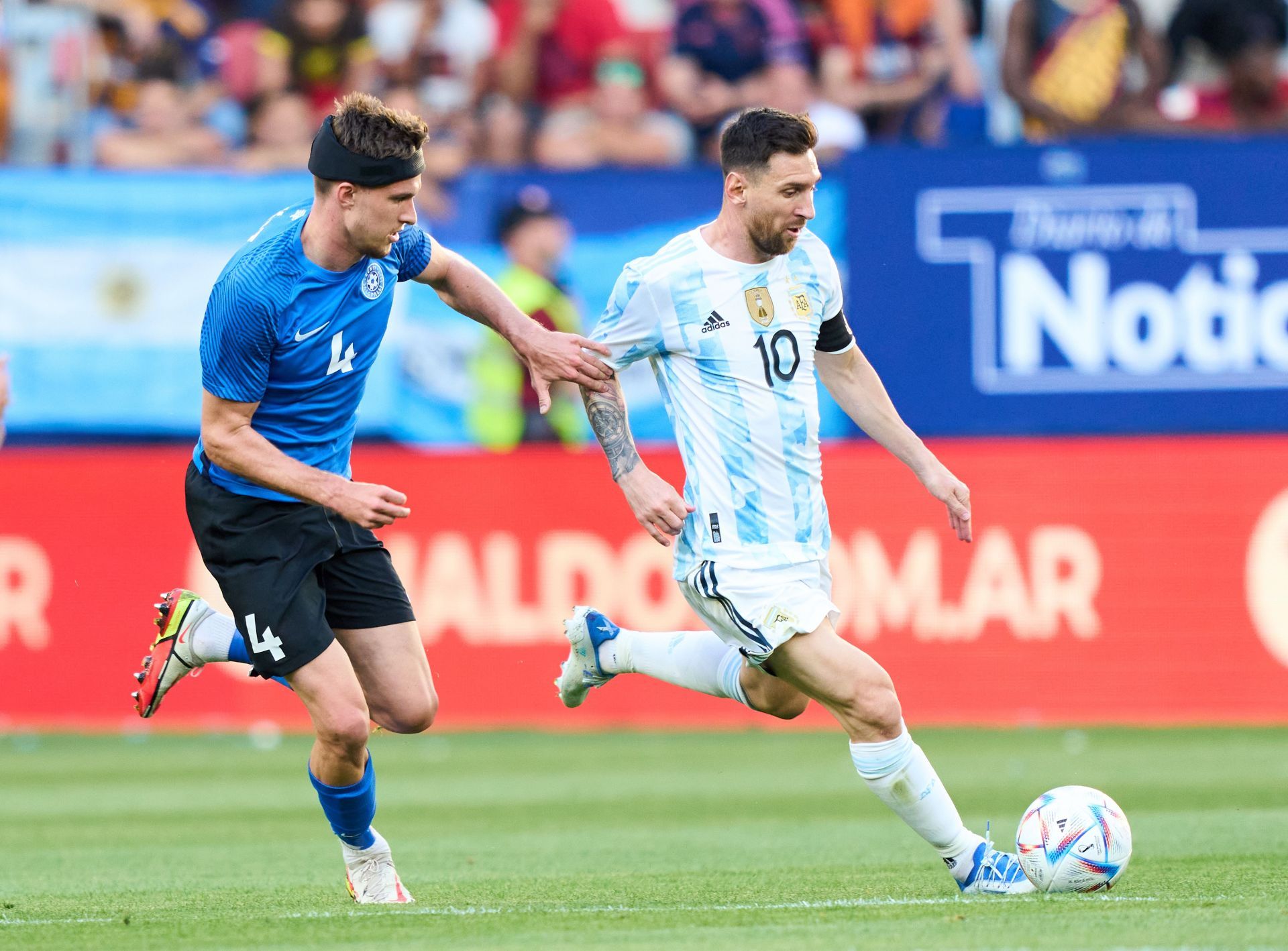 Lionel Messi (right) cut ties with Barcelona last summer.