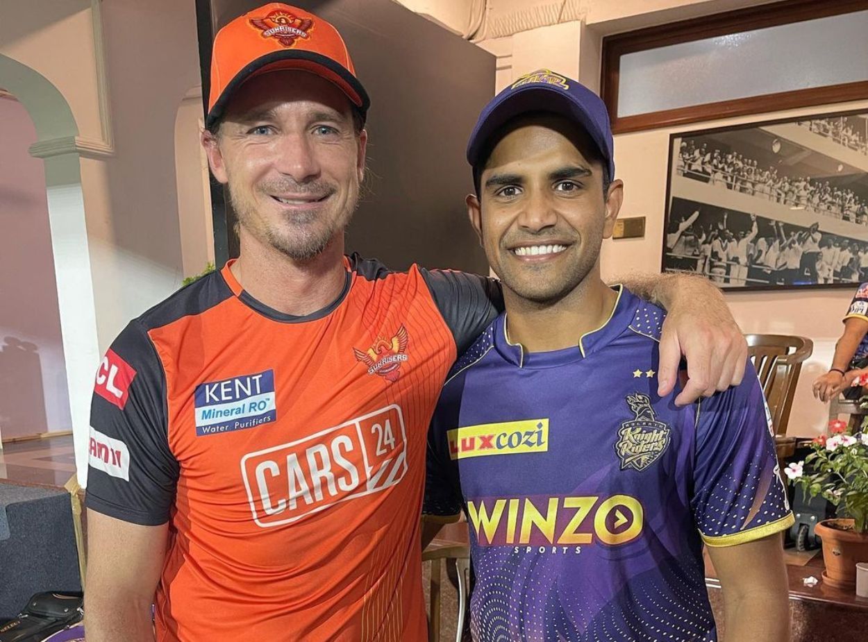Shivam Mavi (R) recalls meeting his idol Dale Steyn (L) for the first time during IPL 2022. (PC: Instagram)