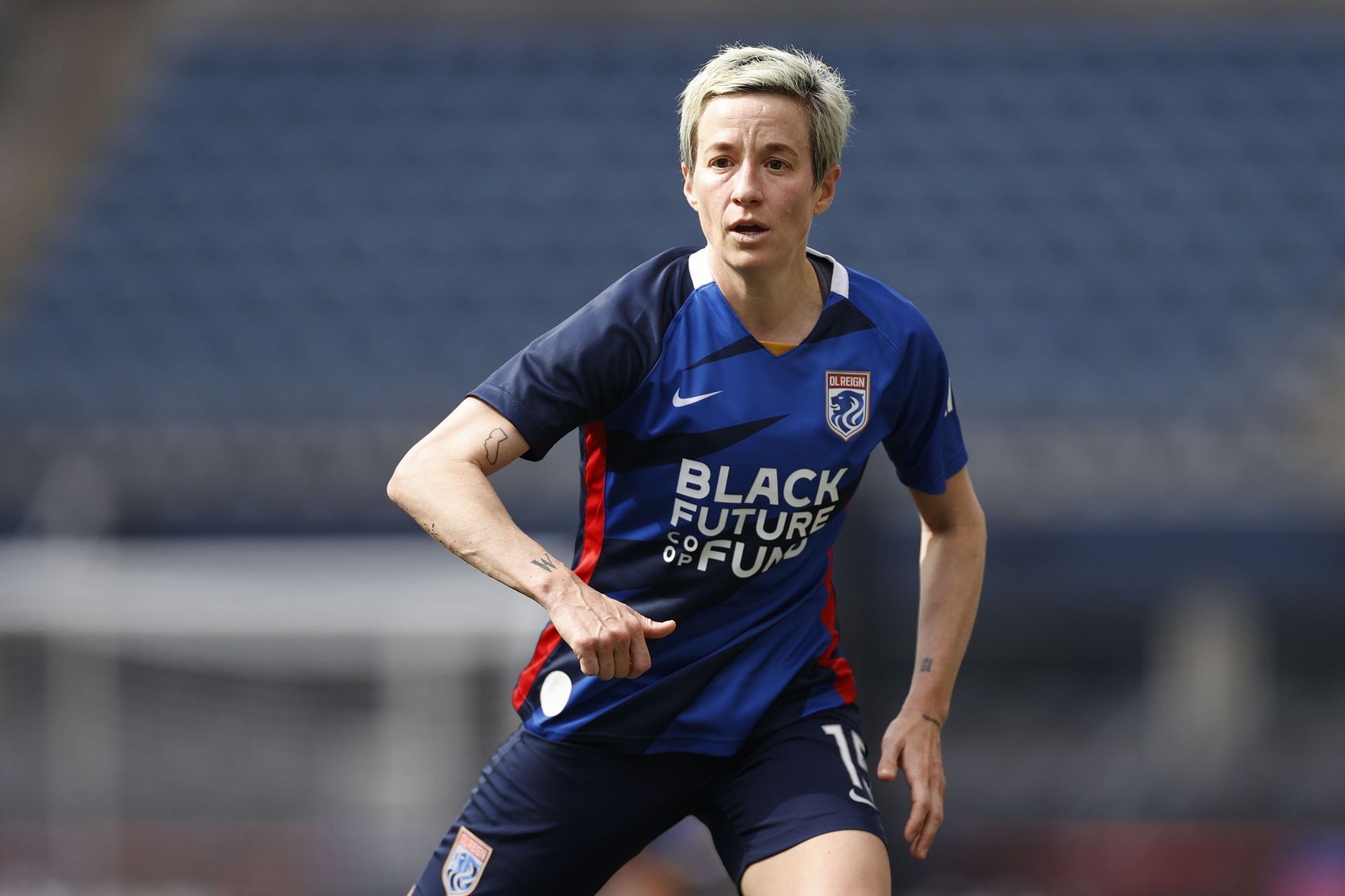 Megan Rapinoe during the Washington Spirit vs OL Reign game