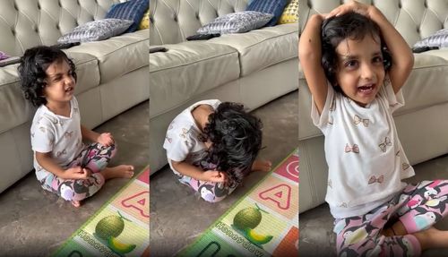 The varied moods of Ajinkya Rahane’s daughter as she tries her hand at yoga.