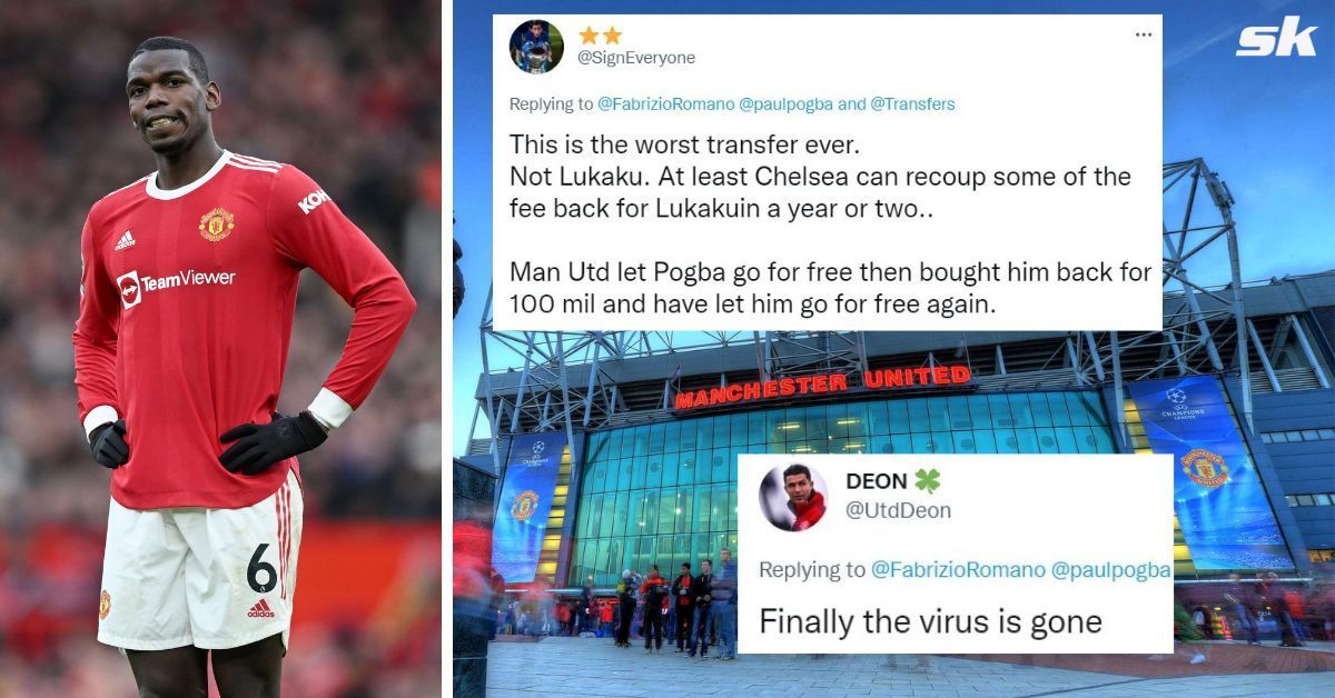 Fans react to Paul Pogba departing Manchester United.