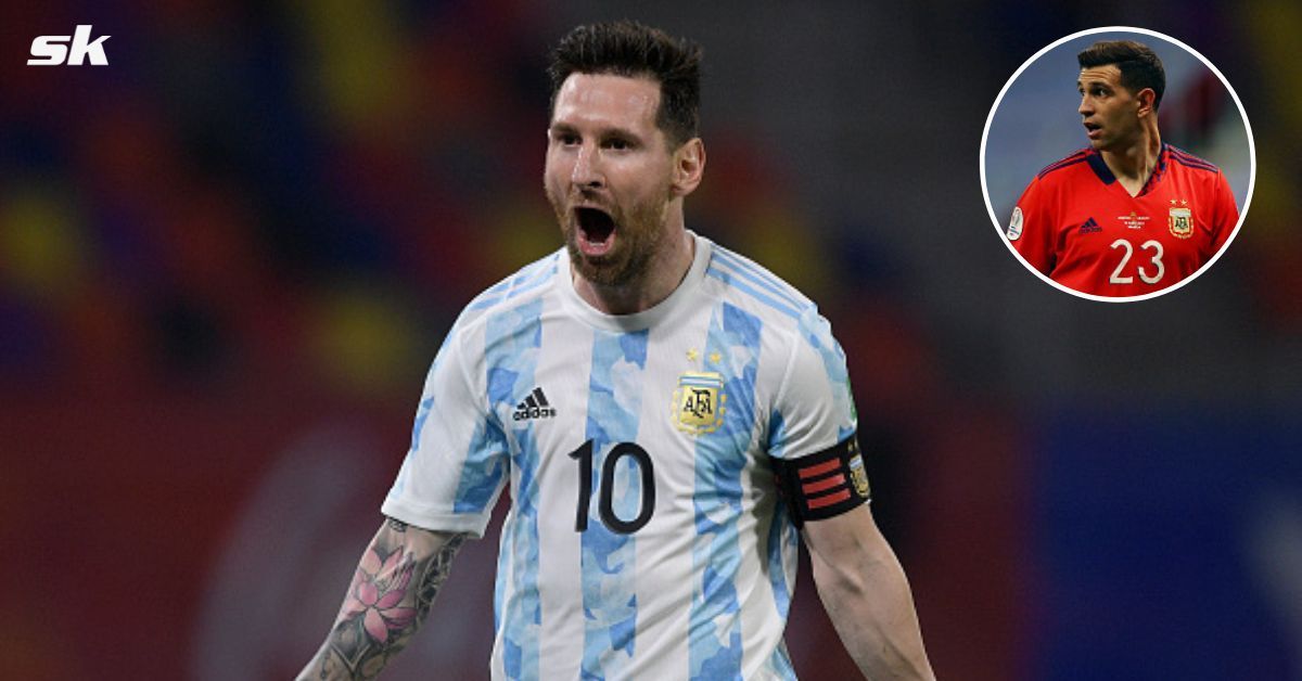 Argentina captain Lionel Messi; (inset) Emiliano Martinez.