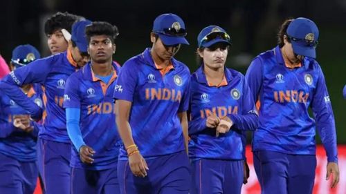 The Indian team was gutted after their exit from 2022 Women's World Cup. (P.C.:ICC)