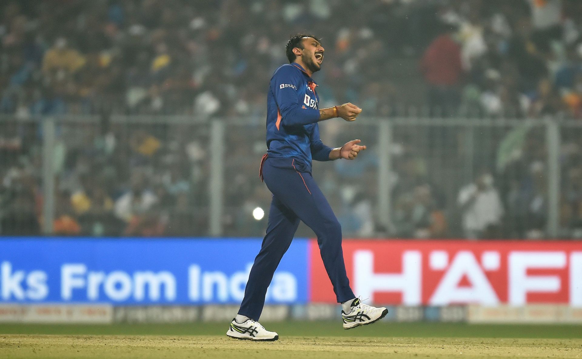 Left-arm spinner Axar Patel. Pic: Getty Images