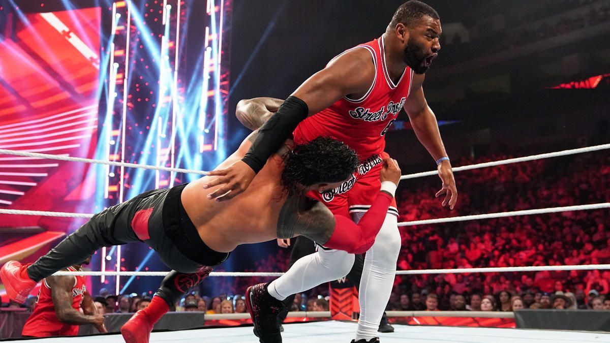 Angelo Dawkins overpowered Jey Uso on WWE RAW