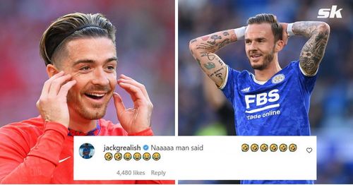 Manchester City's Jack Grealish made fun of James Maddison on Instagram.