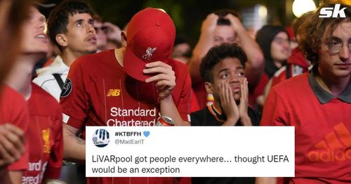 Fans are not happy with two Liverpool players' selections in the UEFA team of the season.