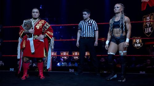 Meiko Satomura defended the women's title once again