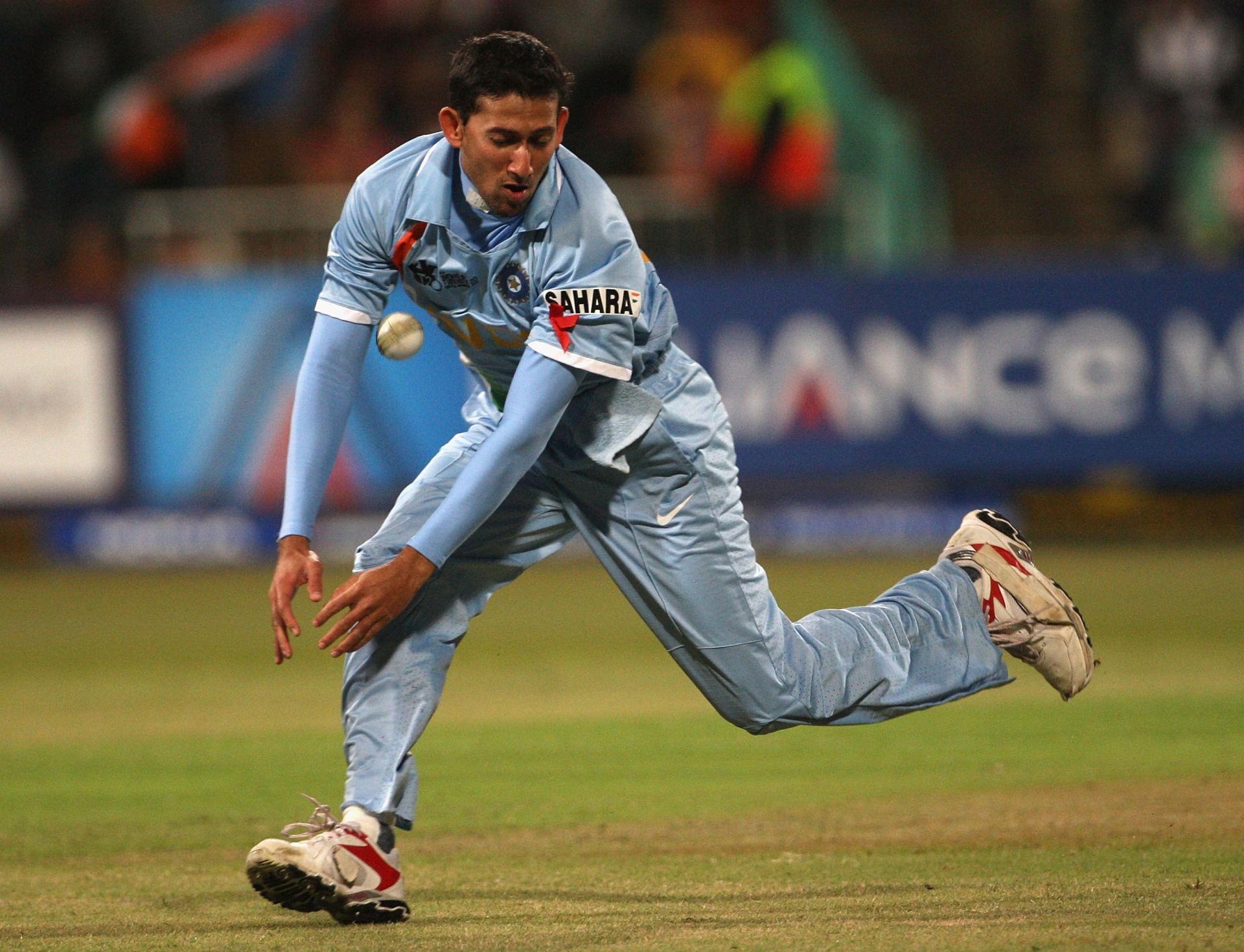 Ajit Agarkar during the 2007 T20 World Cup. Pic: Getty Images